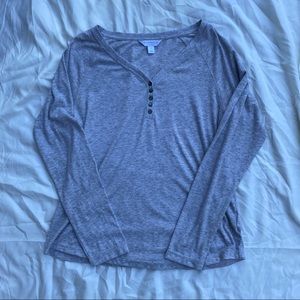 Charter Club Intimates and Sleep Wear Henley Long Sleeve - Size S